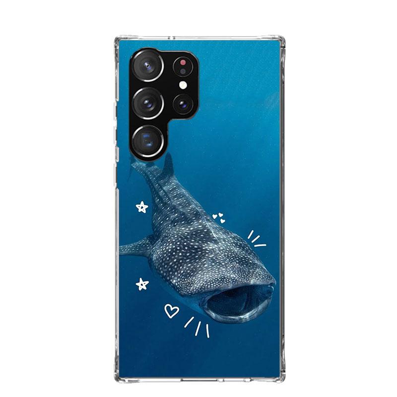 Ocean Whale Shark Phone Case For Samsung Galaxy S26 S25 Edge S24 S23 FE S22 Ultra S21 Plus S20 + Fundas Cover Coque Galaxy S25 S