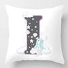 Cute Cartoon Alphabet Print Dolphin Star Pillowcase Sofa Cushion Bedside Backrest Pillow Case Baby Room Pillow Covers Decorative