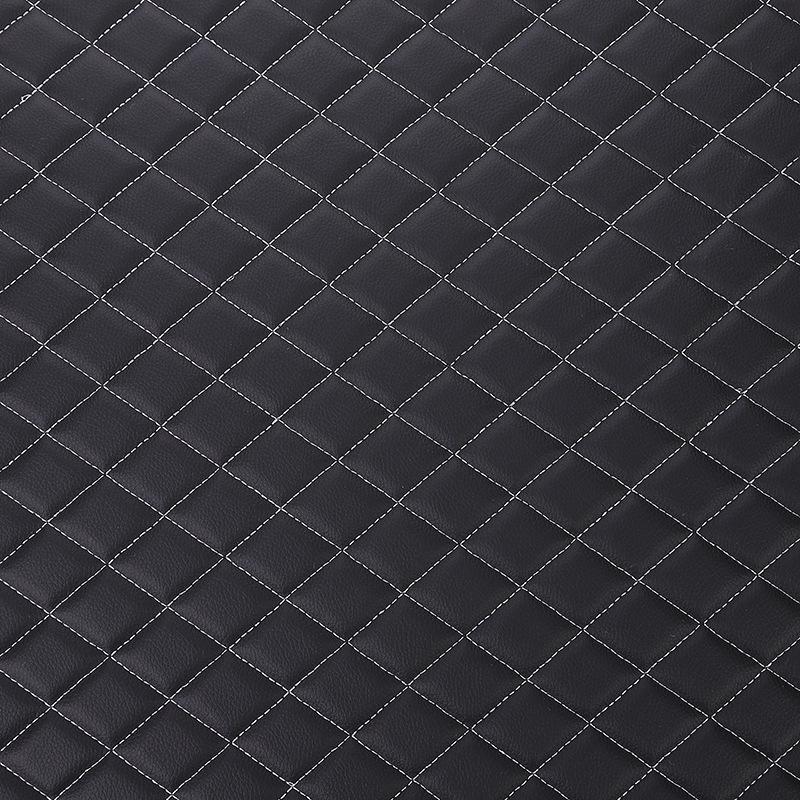 Diamond Pattern Quilted Leather Car Seat Cover & Mat