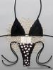 2026 European & American Heart Print Strappy Bikini Set: Women's Sexy Two-Piece Swimsuit for Hot Spring Resorts