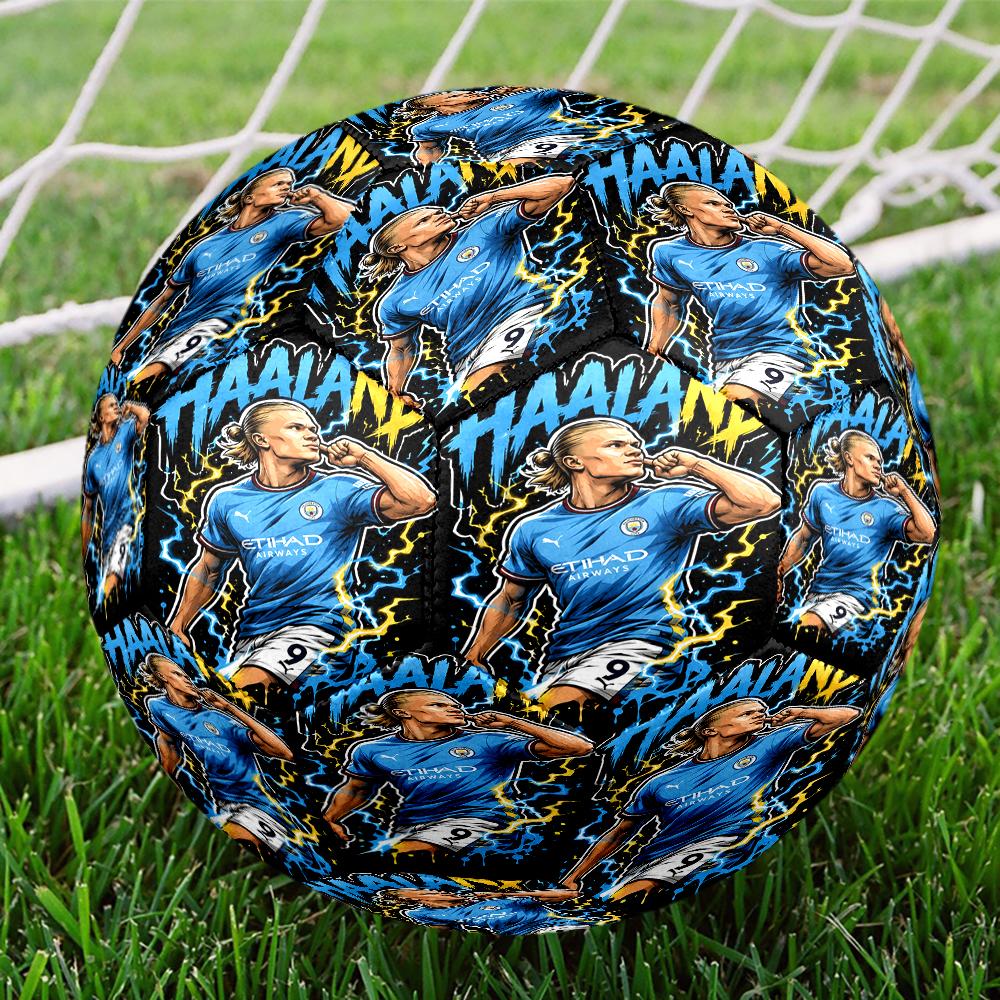 Haa-land's Celebration Moment Size 5 Soccer Balls, Anti-Slip, Protective Football, Outdoor Sport, a Unique Gift Suitable for him/her, Birthdays