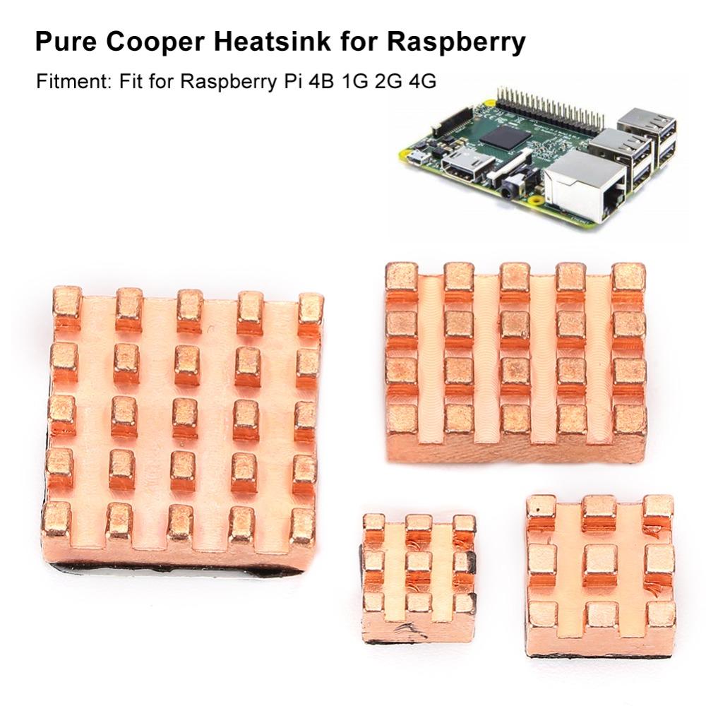 4PCS Low Profile Cooling Heat Sink for for Raspberry Pi 4B 1G 2G 4G Peripheral Cooling