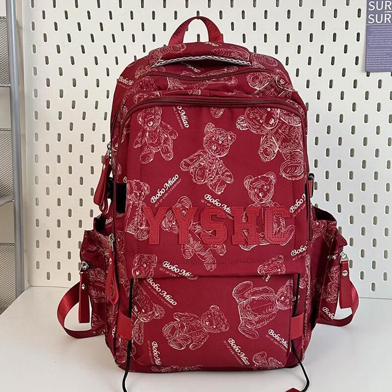 MDNG Cartoon Bear Print Backpack