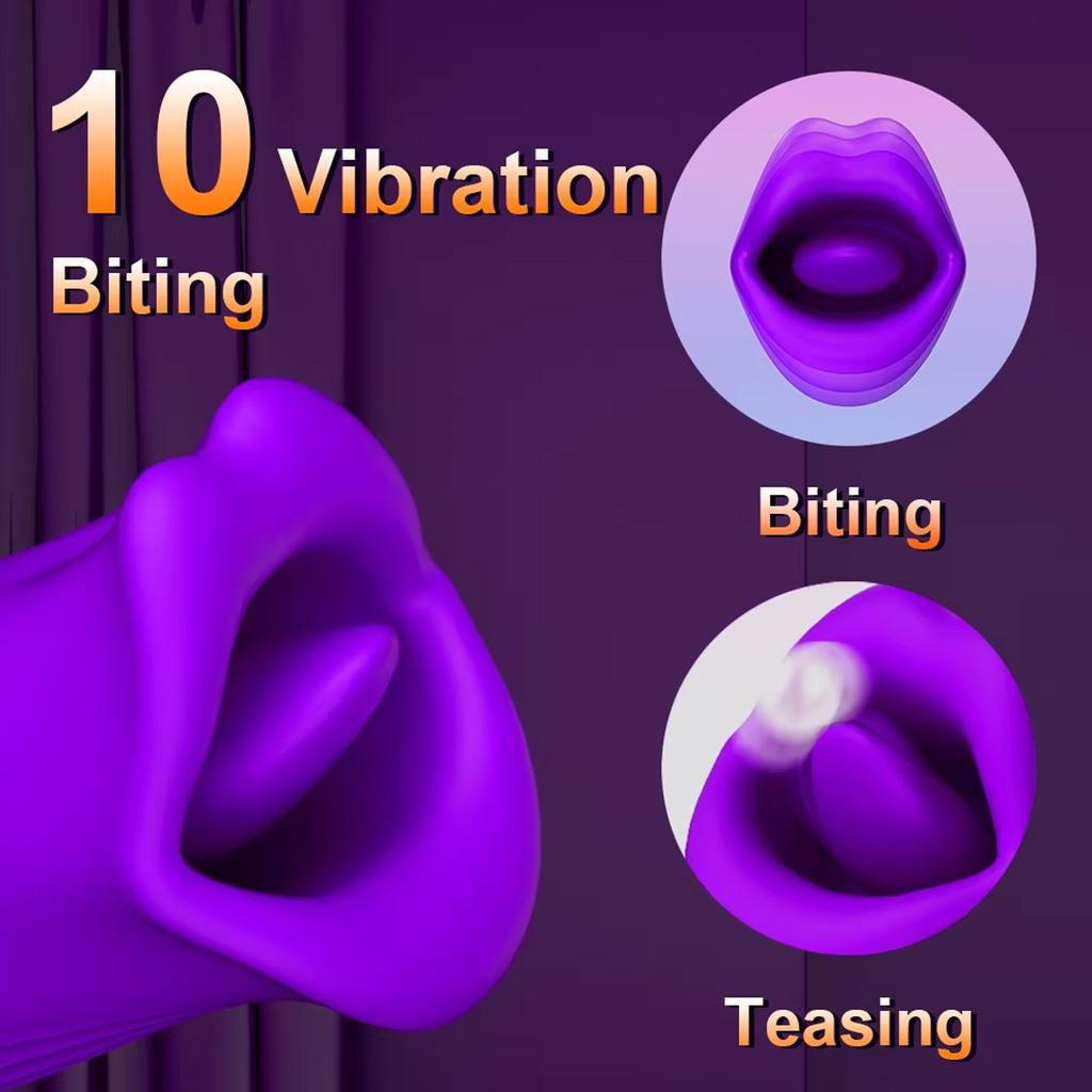 Tongue Licking Vibrator for Women Clitoris Stimulator Mouth Female Masturbator Vaginal Massage Adult Sex Toys Supplies New