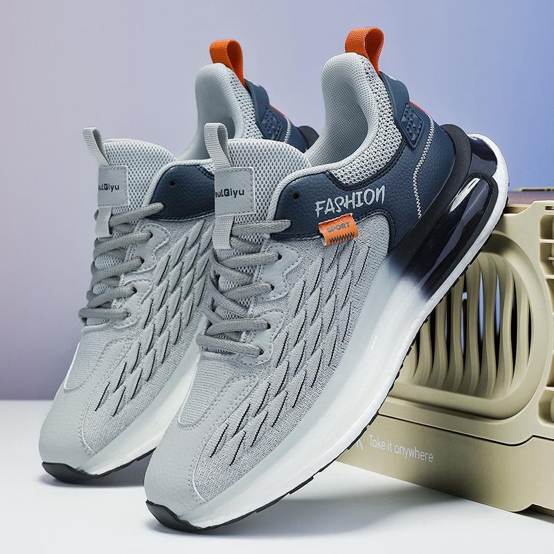 

Trend fly-woven breathable fish scale men s shoes outdoor casual shoes men s versatile fashion mesh trendy shoes running shoes 39 чорний