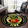 1pc Powerful Rat Fink Logo Round carpet, Made of Polyester,Perfect for Decorating Office Chairs, Living Rooms
