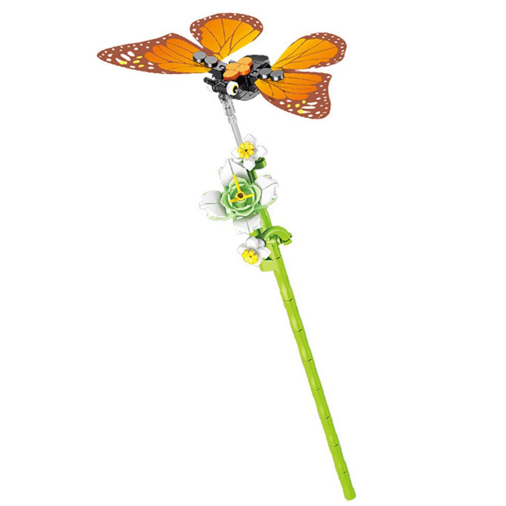 City Creativity Insect Bouquet Bonsai Potted Plant Flower Bouquet Building Blocks Bricks Model Home Decoration Toy For Kids