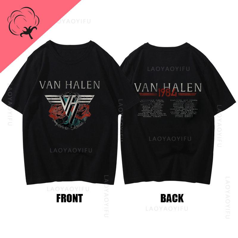 Hot Sale Eddie Van Halen Evh Theme 100Cotton Summer Clothing Unique Short Sleeve Tee Graphic Gym Top Streetwear Unisex T Shirt S