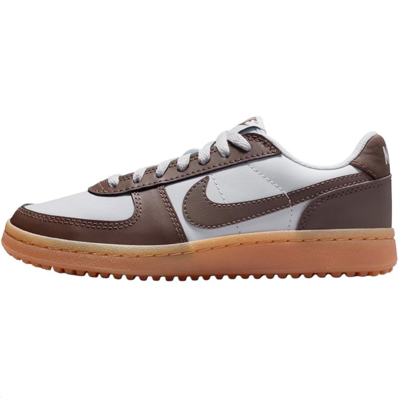 Nike Field General Abrasion Resistant Low Top Kids' Skateboarding Shoes White Brown Teenagers Sneakers IH3324-001