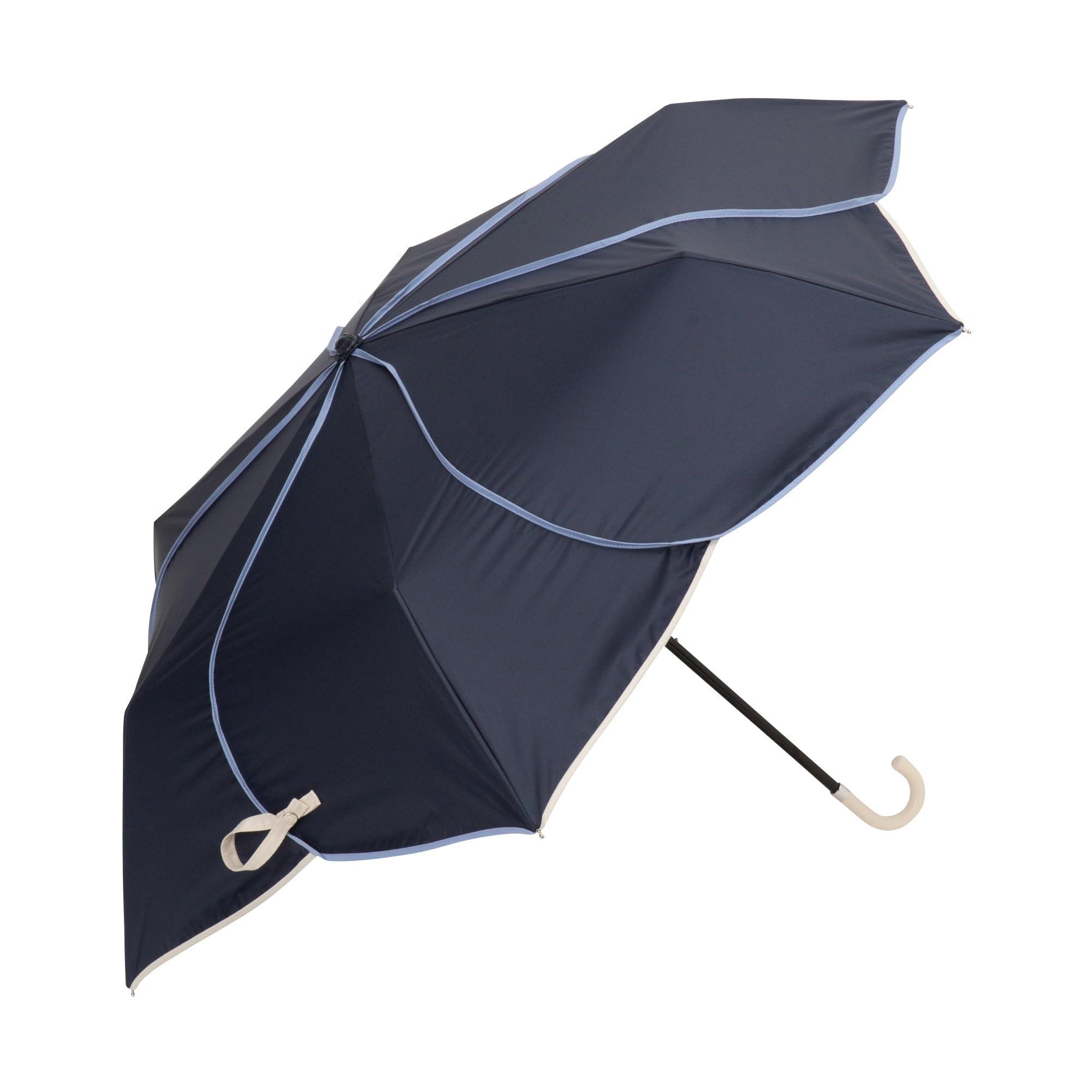 

Francfranc Bicolor Piping Folding Umbrella 47cm Navy both sunny and rainy [Francfranc] (В течение нескольких дней)