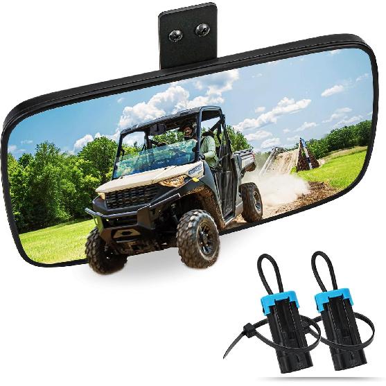 Ranger Rear View Mirror, UNIGT Center Convex Rearview Mirrors Compatible With 2017-2025 Polaris Ranger 500 570 900 XP 1000 XP/Crew Fits Factory