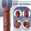 Vibrador realista e esguichando pênis ejaculatório com ventosa forte para brincadeiras sem as mãos, vibrador macio para mulheres, ponto G e brinquedos sexuais de próstata anal