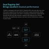 Hifi Kingdom EPZ TP20 PRO Amplificator portabil pentru căști Dual Dedicat Tip C 32bit/384Khz/DSD256 Ieșire 3.5mm&4.4mm, (NEGRU)