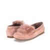 BARBARA Leather Suede Fur Flat 1cm Bbf542pk