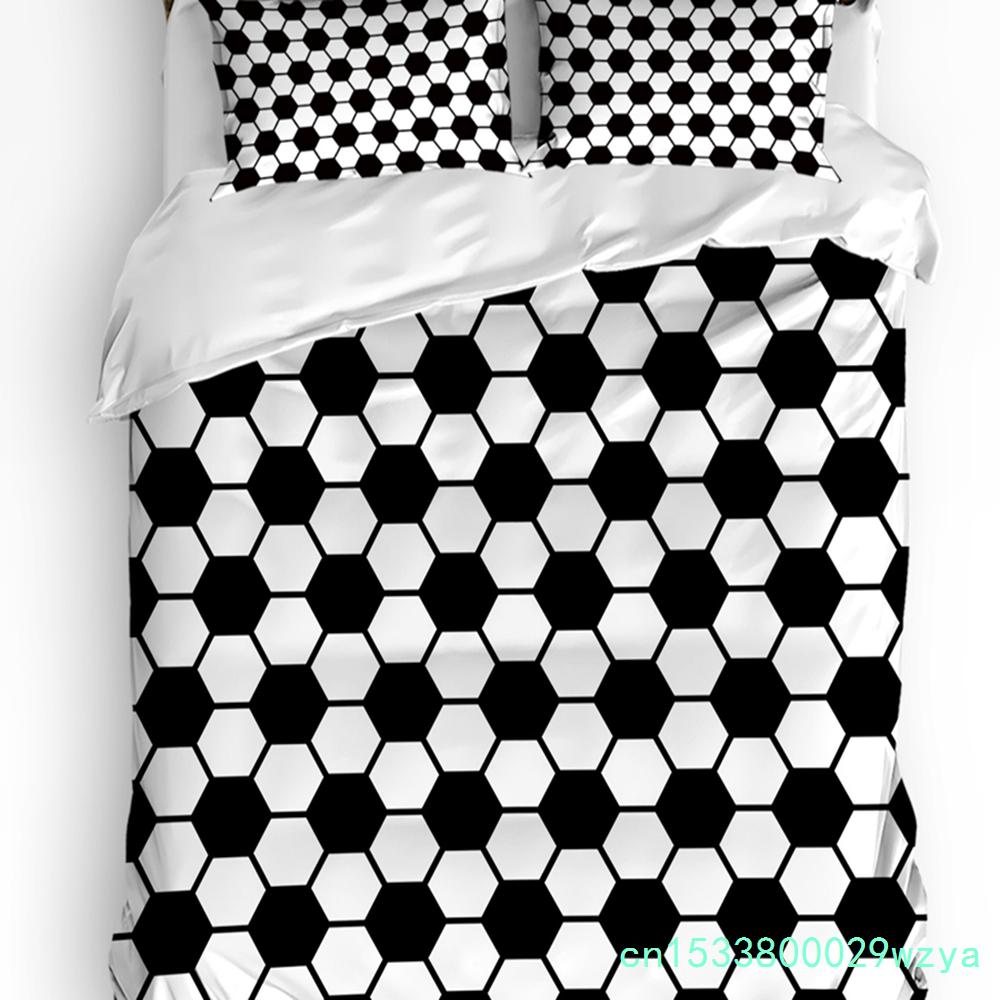 Geometric Red Black Gray Solid Abstract 3pcs Bedding Set For Double Bed Home Textile Duvet Cover Quilt Cover Pillowcase