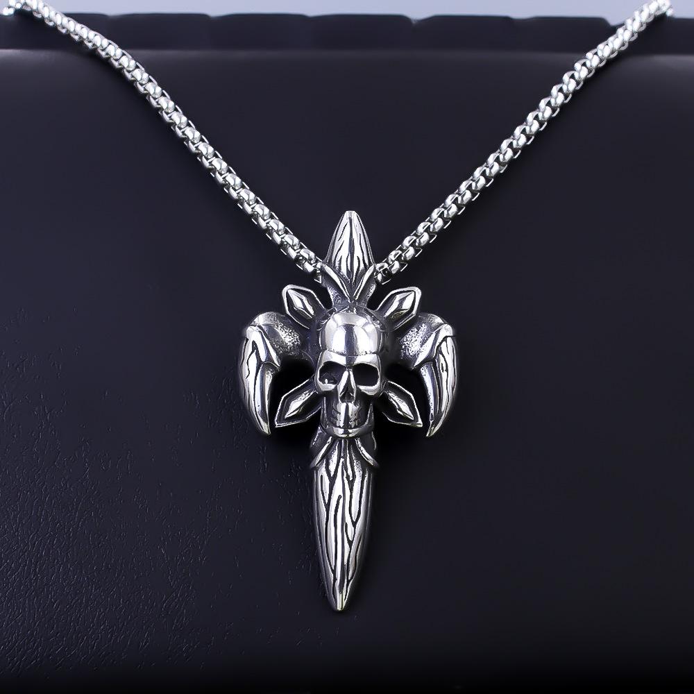 Nordic Celtic Viking Soaring Eagle Stainless Steel Men's Pendant Necklace