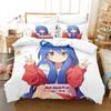 Lucky Star Konata Bedding Set Single Twin Full Queen King Size Bed Set Adult Kid Bedroom Duvetcover Sets 3D Anime Bed Sheet Set
