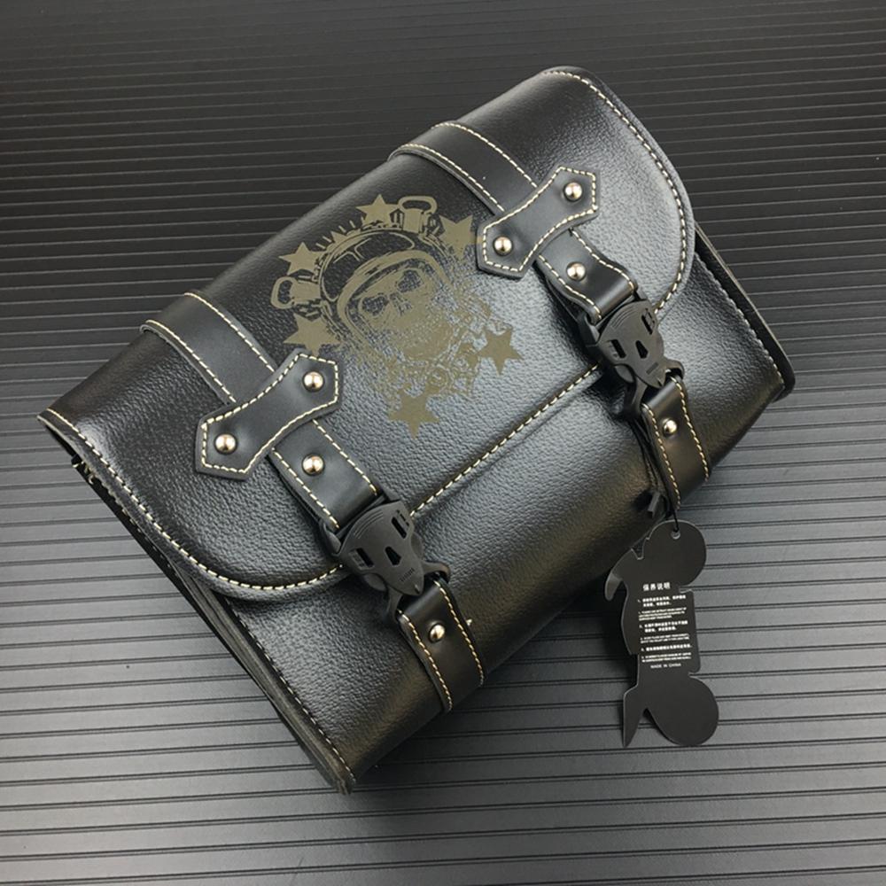 Universal Motorcycle Saddlebag Model Side PU Leather Luggage Saddle Bag Storage Tool Pouch For Harley Sportster XL883 XL1200