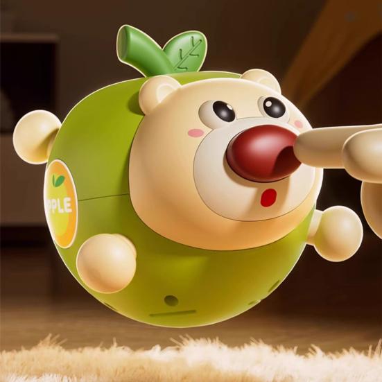 Yousheng Baby Tumbler Toy with Bell Animal Shaped Roly-Poly Teether Early Learning Sensory Toy for 6+ Months Infants