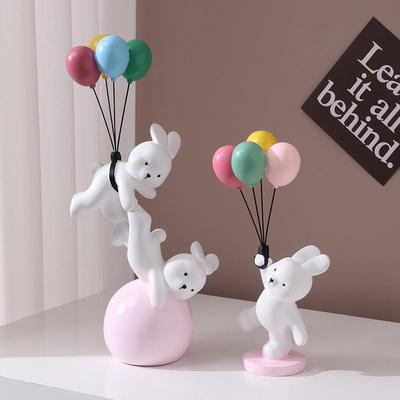 Handmade Cute Rabbit Ornament for Wine Cabinet, Bookshelf, or Living Room Decor