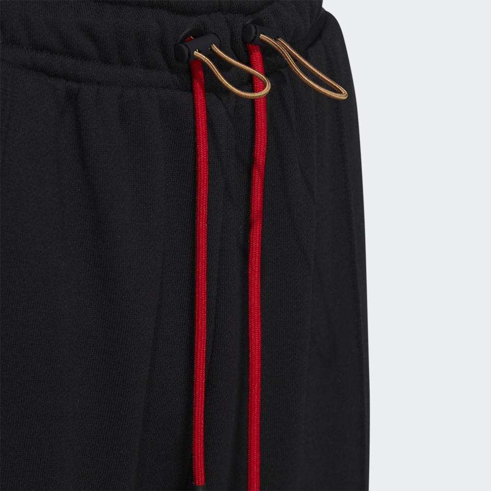 Adidas Originals Trefoil Solid Color Zip Joggers With Drawstring Cuffs Women Bottoms Black HD0340