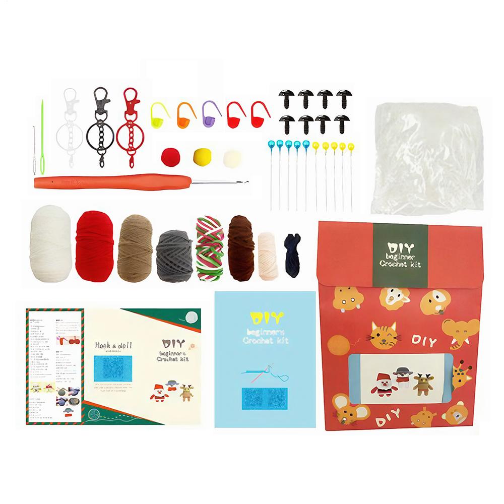 

Christmas Crochet Kit Christmas Dolls Weaving Handmade Making Set Crochet Christmas Doll Kit For Adults Teens DIY Beginner Craft