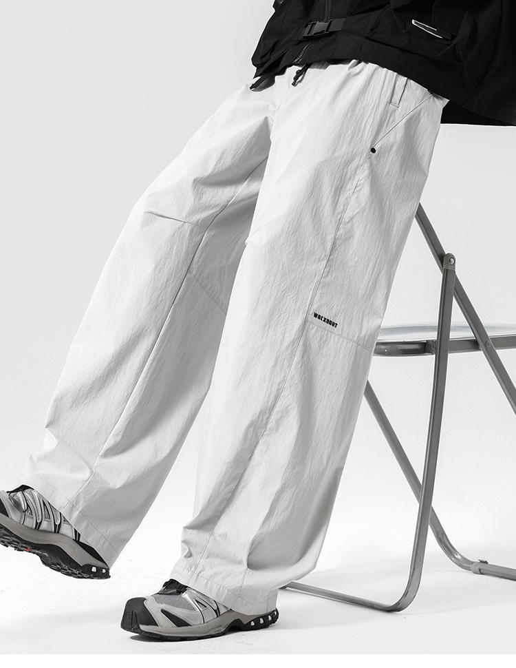 Outdoor Functional Style Summer Thin Casual Pants Men's Loose Workwear Paratrooper Pants Wide Leg Pants