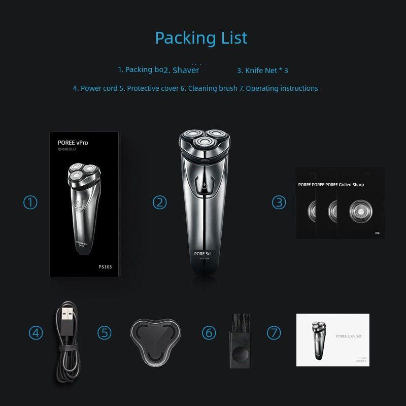 

Borui Electric Shaver for Men, Fully Washable, Flagship Store Genuine Shaver, Beard Trimmer Ps163 Combination Set One