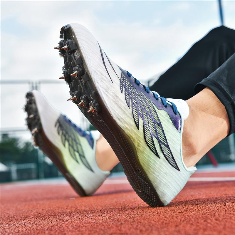 Women's  Track Field Spiked Shoes Men's Professional Training Sneakers Anti-slip Sprint Race Running Spiked Sports Shoes