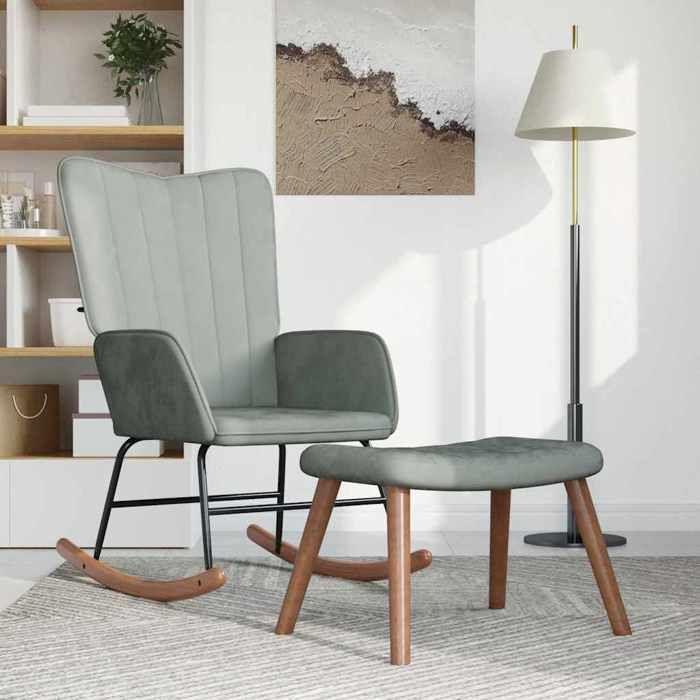 VidaXL Chaise à Bascule avec Repose-pied Chaise de Relaxation Siège de Relaxation Fauteuil de Salon Salle de Séjour Salon 327754