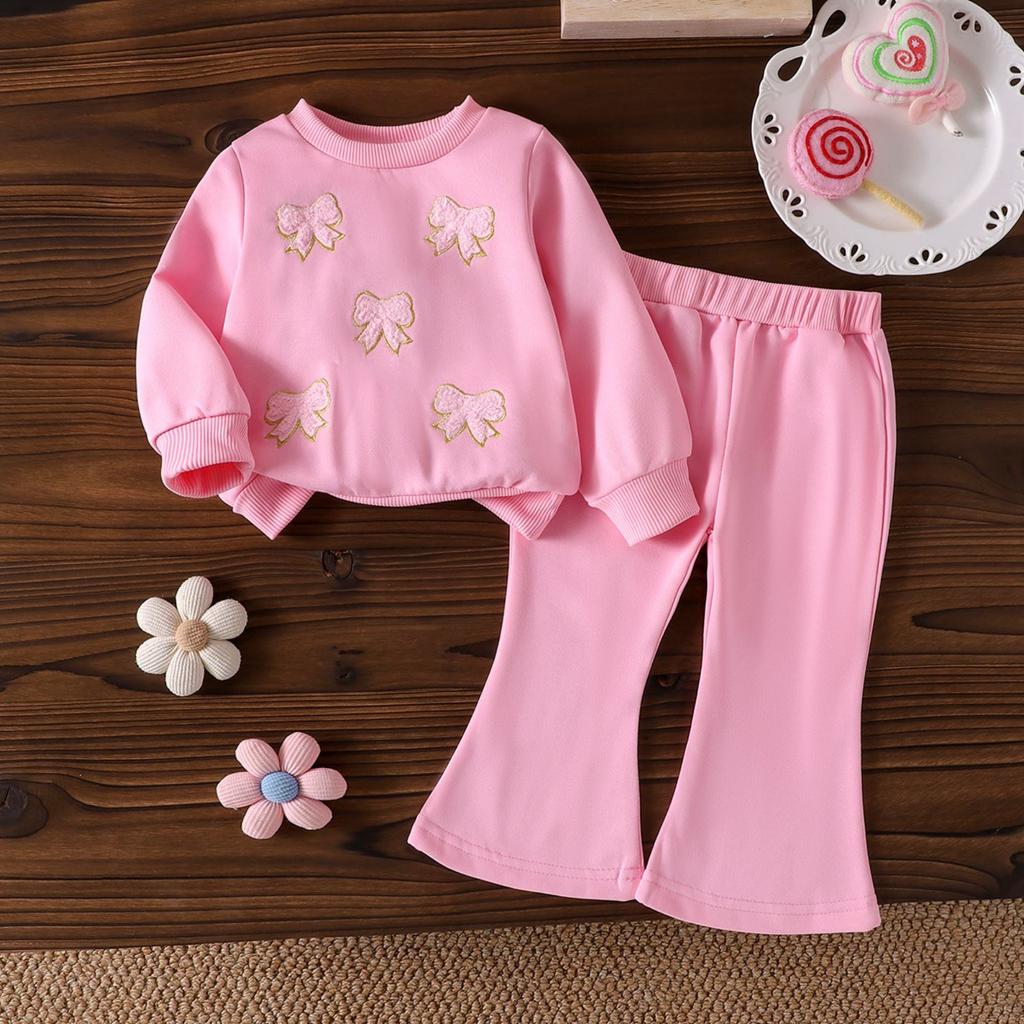 Kids Casual Long-Sleeve Set, Comfortable Daily Wear Outfits