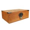 Holzkiste Vintage Desktop-Ablage Schmuck Make-up-Werkzeuge Aufbewahrungsbox mit Schloss