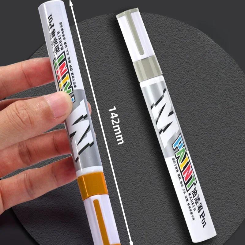 1Pc Waterproof Car Paint Scratch Repair Pen White Touch Up Marker for Auto Tire Tread Care DIY Car Maintenance Paint Marker Touchup Paint2
