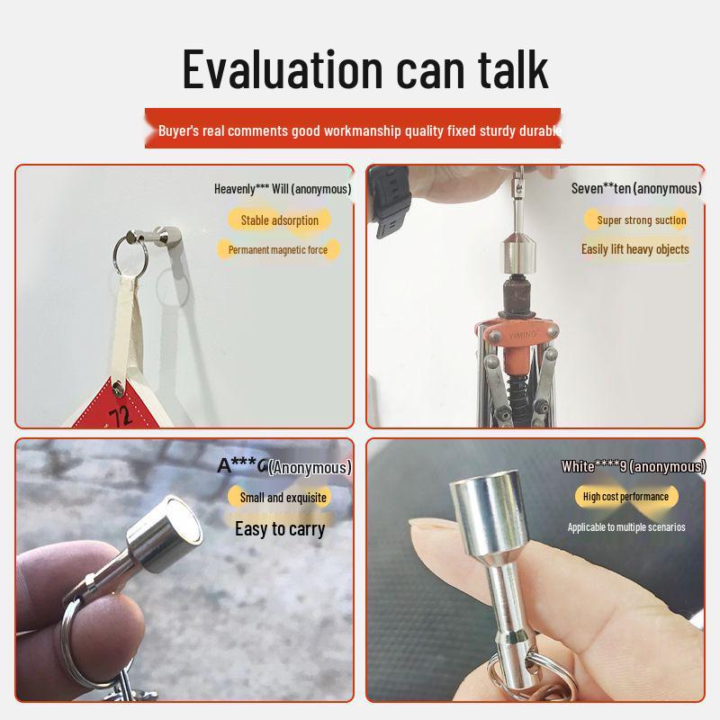 Strong Magnetic Stainless Steel Weight Identifier Keychain Pendant