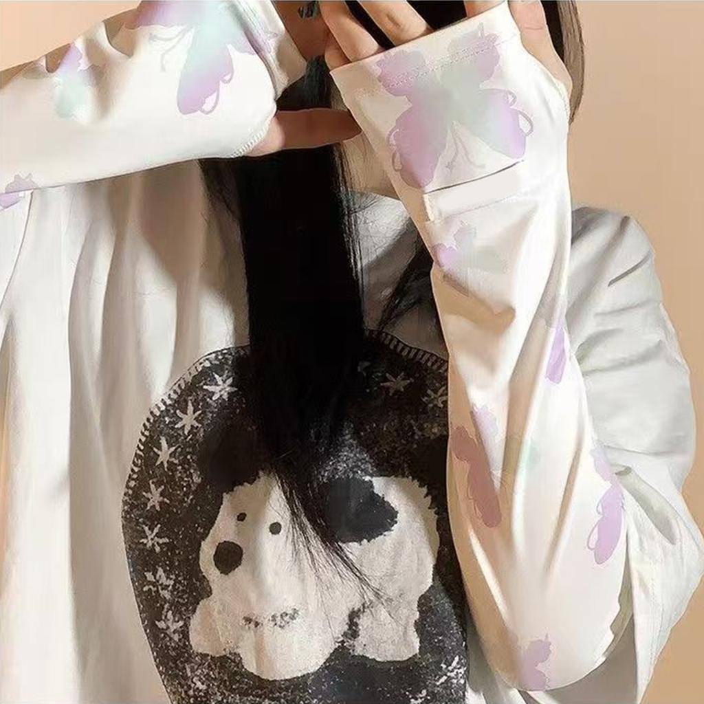 Butterfly Pattern Arm Sleeves Arm Guard for Women Breathable Ice Silk Design Comfortable Driving
