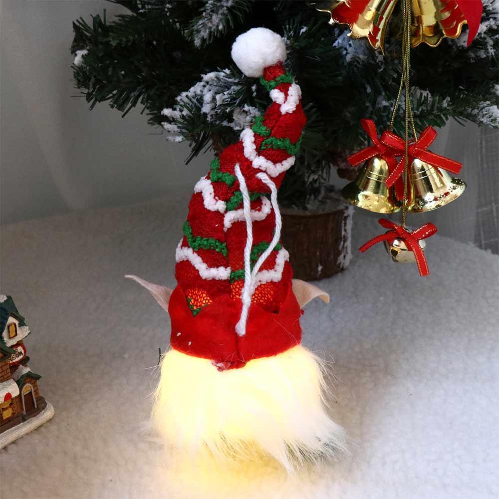Sprite Elf Gnome Lights Forest Santa Illuminated Santa Elf With Lights Glowing Christmas Dwarf Ornament Party Dolls Pendant