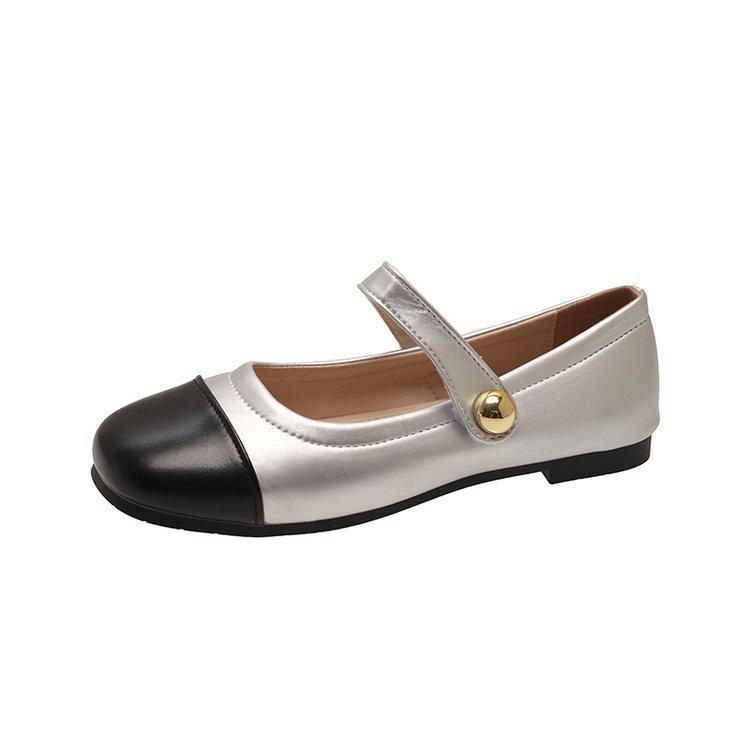 Mary Jane malé kožené boty dámské 2025 nové jarní a podzimní francouzské s plochou podrážkou nízký podpatek čepice boty jednopřezkové mokasíny jediné boty