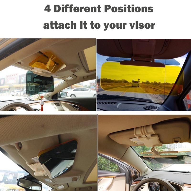 2In 1 Car Sun Visor Extension For Day & Night Universal Anti-Glare Extender Windshield Driving Visor Sunshade Blocking
