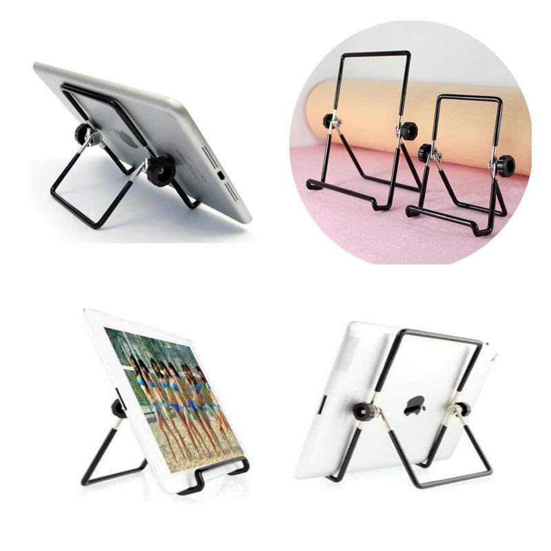 1 Pcs Desktop Metal Steel Multi-angle Non-slip Portable Foldable Adjustable Stand Holder Pad Tablet Stand Holder ZH