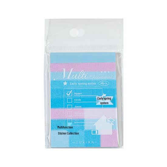 Yu Xian Practical Series: 48-Sheet Multifunctional Sticker Book for Journaling & Collage (2 Styles)