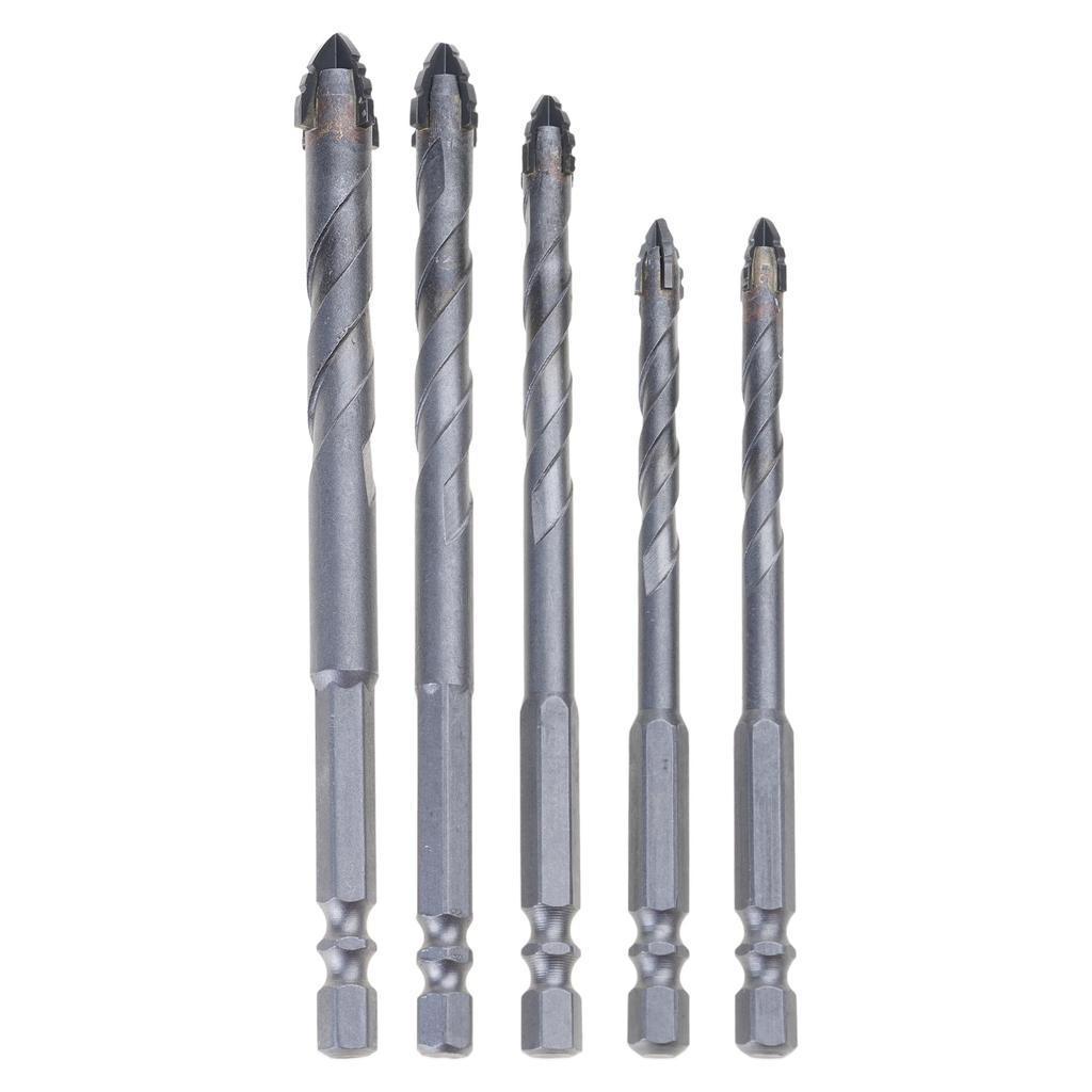 4/5Pcs Eccentric Twist Drill Bit High Hardness Skewed Head Carbide Drill Bits for Concrete/Glass/Brick/Plastic/Wood