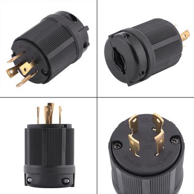 NEMA L6-30P Drehverriegelung Elektrischer Stecker Steckerverbinder NEMA L14-30P 30A 125V-250V 4-adriger Drehverriegelung Elektrischer Steckerverbinder