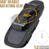 Adjustable Tactical Nylon Flashlight Holster with Rotating Waist Mount