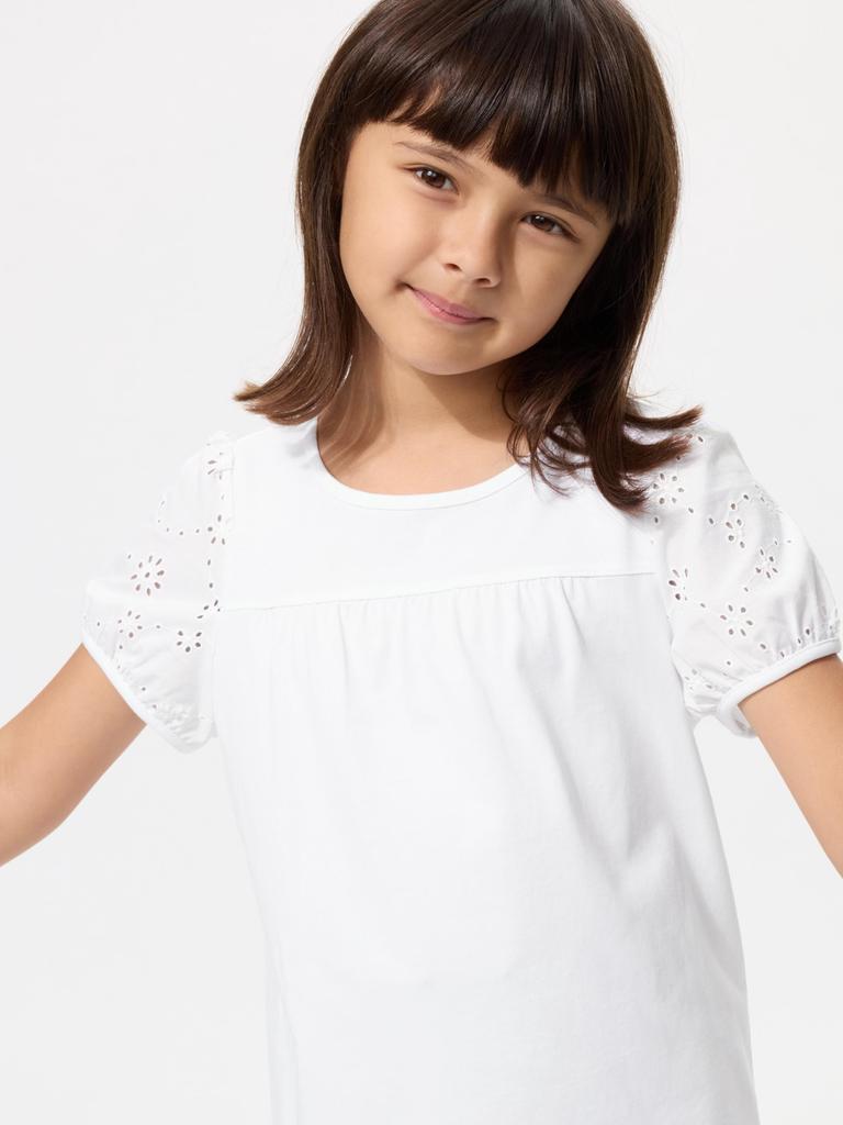 Uniqlo Japan Girls Puff Sleeve T shirT