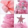 2Ft Mini Christmas Tree Pink: Small Tabletop Pre-Lit Artificial Xmas Tree With Led Lights Star Topper For Desk Office Holiday