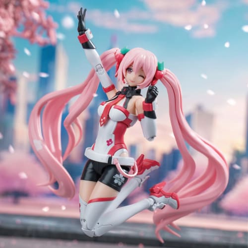 HiPlay SOSKILL Sakura Miku - Pink Sound Boom SSK-MIKU02, Approximately 160mm Tall, Pre-Colored Plastic Model Kit