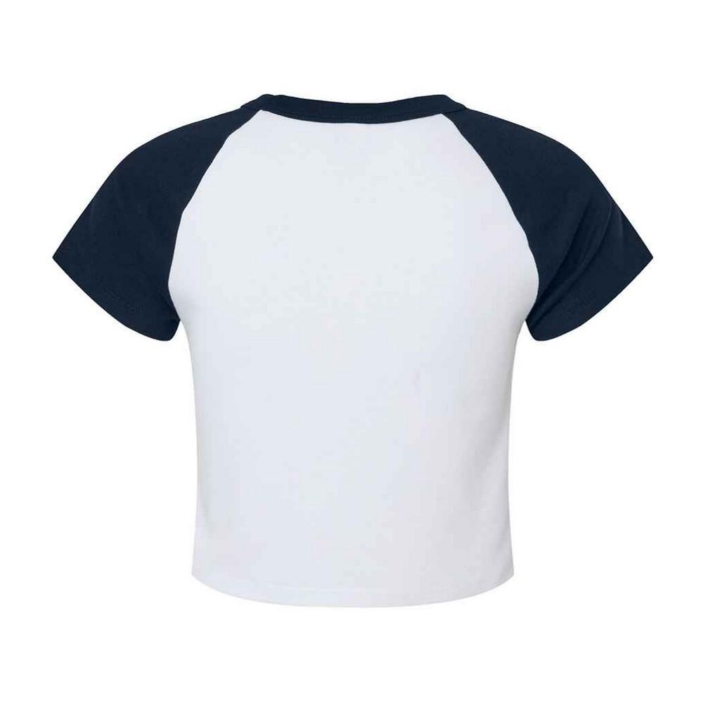 Bella + Canvas Womens/Ladies Baby Micro-Rib Raglan Crop Top