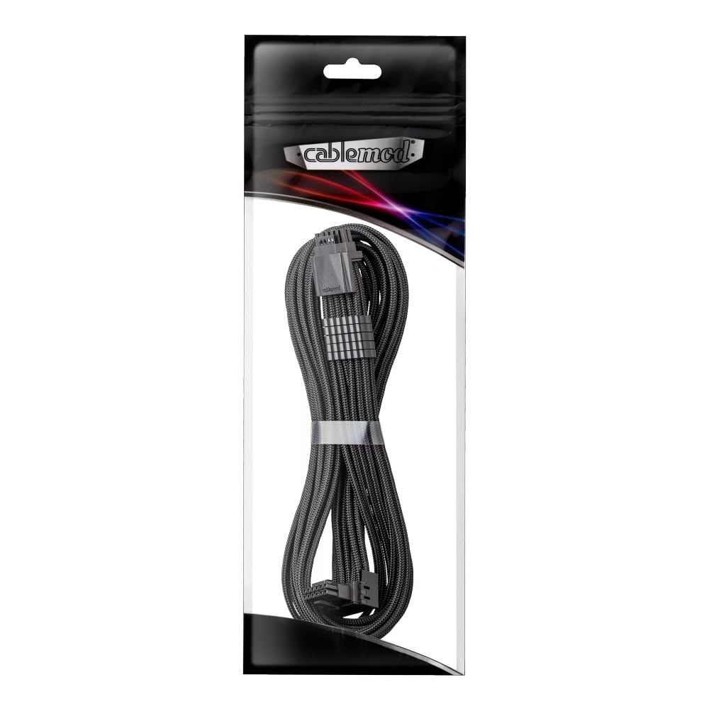 CableMod Universal Pro ModMesh Sleeved 12VHPWR 90 StealthSense Direct PCIe Cable 12V-2x6 (Variant A) (Black)
