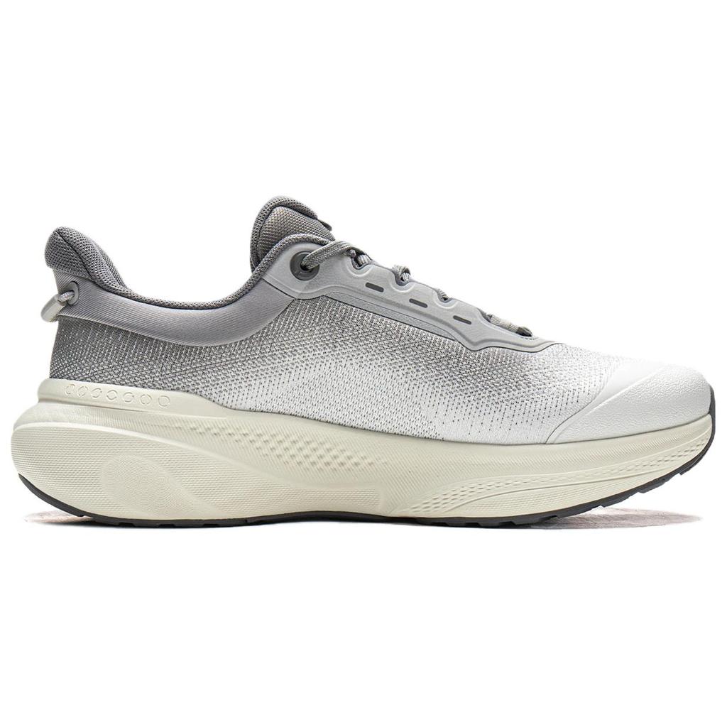 Li Ning SOFT PLUS 2 Cushioning Slip Resistant Abrasion Resistant Height Increasing Low top Casual Shoes Men's Gray AGLW013-3