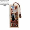 Handcrafted Embroidery Page Marker Seasonal Cat Book Page Marker  for Book Lovers